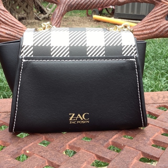 NWT Zac Zac Posen Leather Mini Eartha Crossbody Gingham Print Bag - Picture 5 of 11
